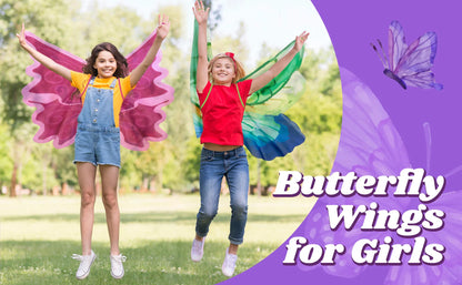 Toddler-Kids Butterfly-Wings-Costume Role Play Toy for Girls Boys ,Festival Party Outdoor Activities,Dress-Up Halloween Gifts