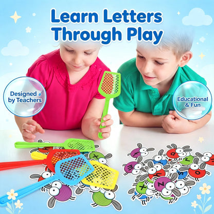 Kids Educational Fly Swatter Alphabet Game-Learning Flash Card Toy for Preschool Toddlers,Boost Focus & Brain Development Gift