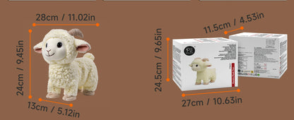 Interactive Singing Walking Lamb Plush Toy - Soft Stuffed Animal with Leash! Electronic Pet for Babies & Toddlers, birthday Gift