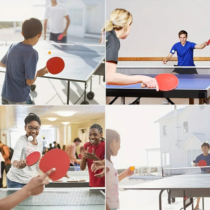Ping Pong Paddle Set, Portable Table Tennis Set with Retractable Net & Carry Bag,40+ Pingpong Balls Indoor/Outdoor Games，gift