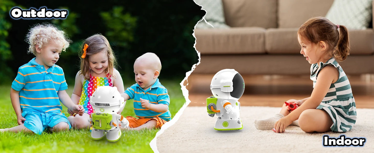 Interactive Smart Robot Toy for, Rechargeable Talking Toy with Touch Sense, Voice Control, Record, Dance & Sing, Birthday Gift