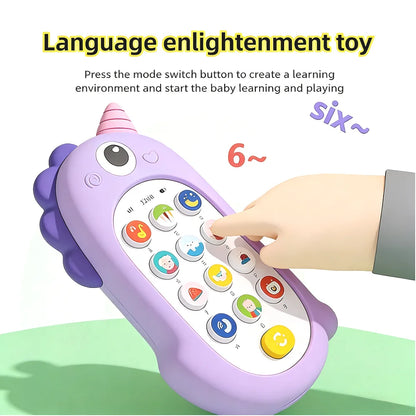 Unicorn Silicone Musical Baby Phone Toy for Toddlers 1-3, 13 Functions, 6-12M Babies, Educational Learning Developmental gift