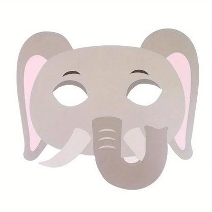 15pcs Helloween Animal Masks Jungle Party Decoration Jungle Theme Party Supplies Masks Toy,classroom Craft，show