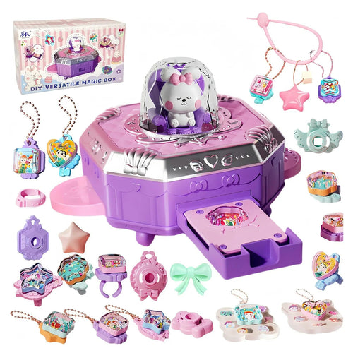 153Pcs Girls DIY Crafts Toy:Handmade Jewelry Magic Box for Girls Age 3+,Girls Ideal Brithday Gifts Chrismas Stuffer Stock