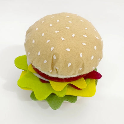 Felt Food Hamburger Sandwich Game Food Set (28 Pieces) Christmas Halloween gift Christmas, Halloween, Thanksgiving Gift