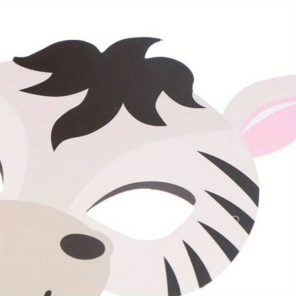 15pcs Helloween Animal Masks Jungle Party Decoration Jungle Theme Party Supplies Masks Toy,classroom Craft，show