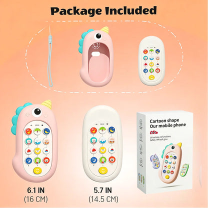 Unicorn Silicone Musical Baby Phone Toy for Toddlers 1-3, 13 Functions, 6-12M Babies, Educational Learning Developmental gift