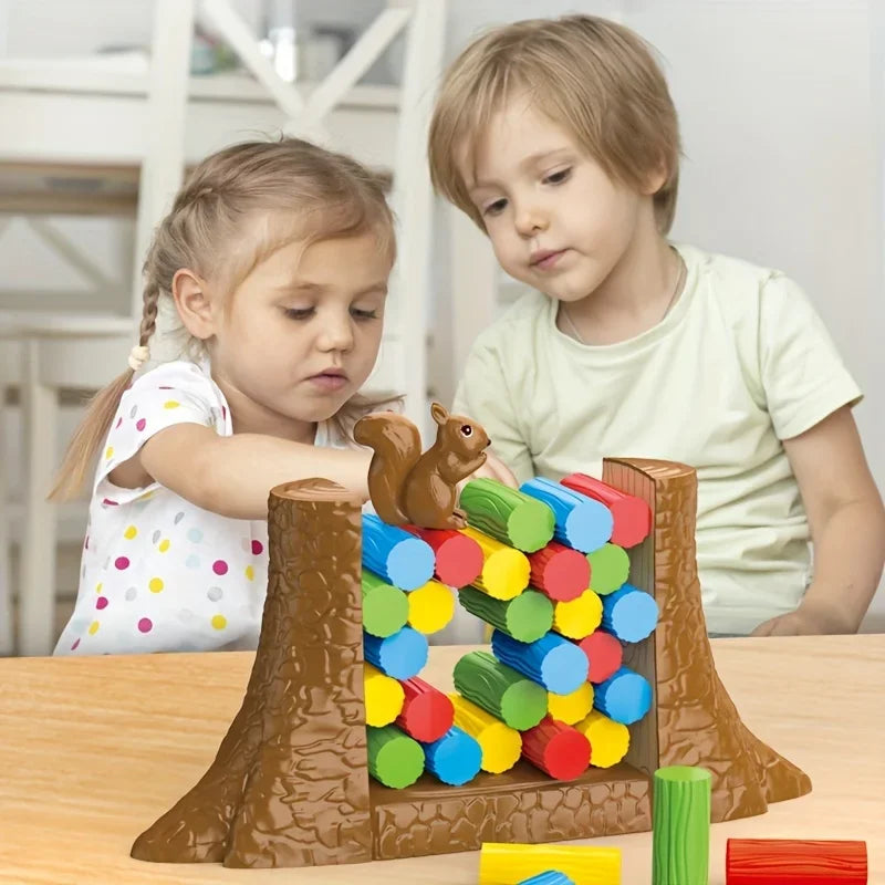 Squirrel Stacking Game for Youngsters - Tower Building Challenge toy:Interactive Family & Multiplayer Fun, Party supplie gift