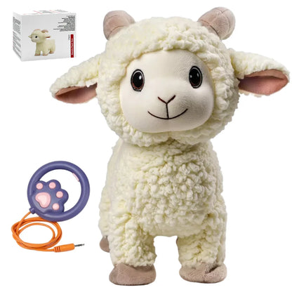 Interactive Singing Walking Lamb Plush Toy - Soft Stuffed Animal with Leash! Electronic Pet for Babies & Toddlers, birthday Gift