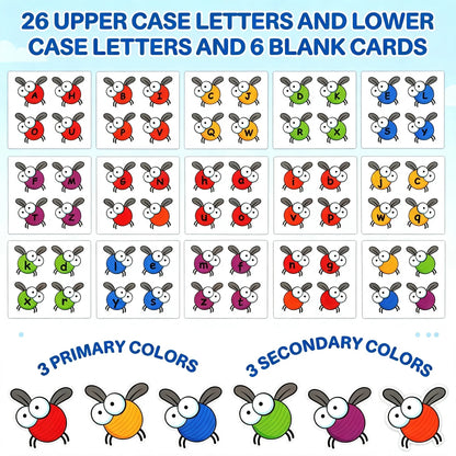 Kids Educational Fly Swatter Alphabet Game-Learning Flash Card Toy for Preschool Toddlers,Boost Focus & Brain Development Gift