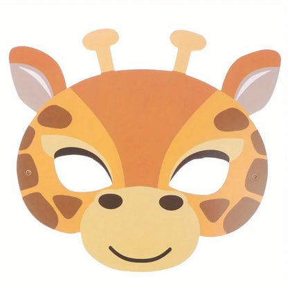 15pcs Helloween Animal Masks Jungle Party Decoration Jungle Theme Party Supplies Masks Toy,classroom Craft，show