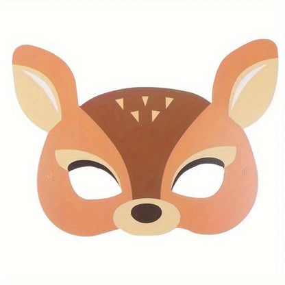 15pcs Helloween Animal Masks Jungle Party Decoration Jungle Theme Party Supplies Masks Toy,classroom Craft，show