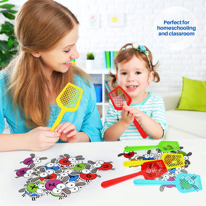 Kids Educational Fly Swatter Alphabet Game-Learning Flash Card Toy for Preschool Toddlers,Boost Focus & Brain Development Gift