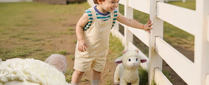 Interactive Singing Walking Lamb Plush Toy - Soft Stuffed Animal with Leash! Electronic Pet for Babies & Toddlers, birthday Gift