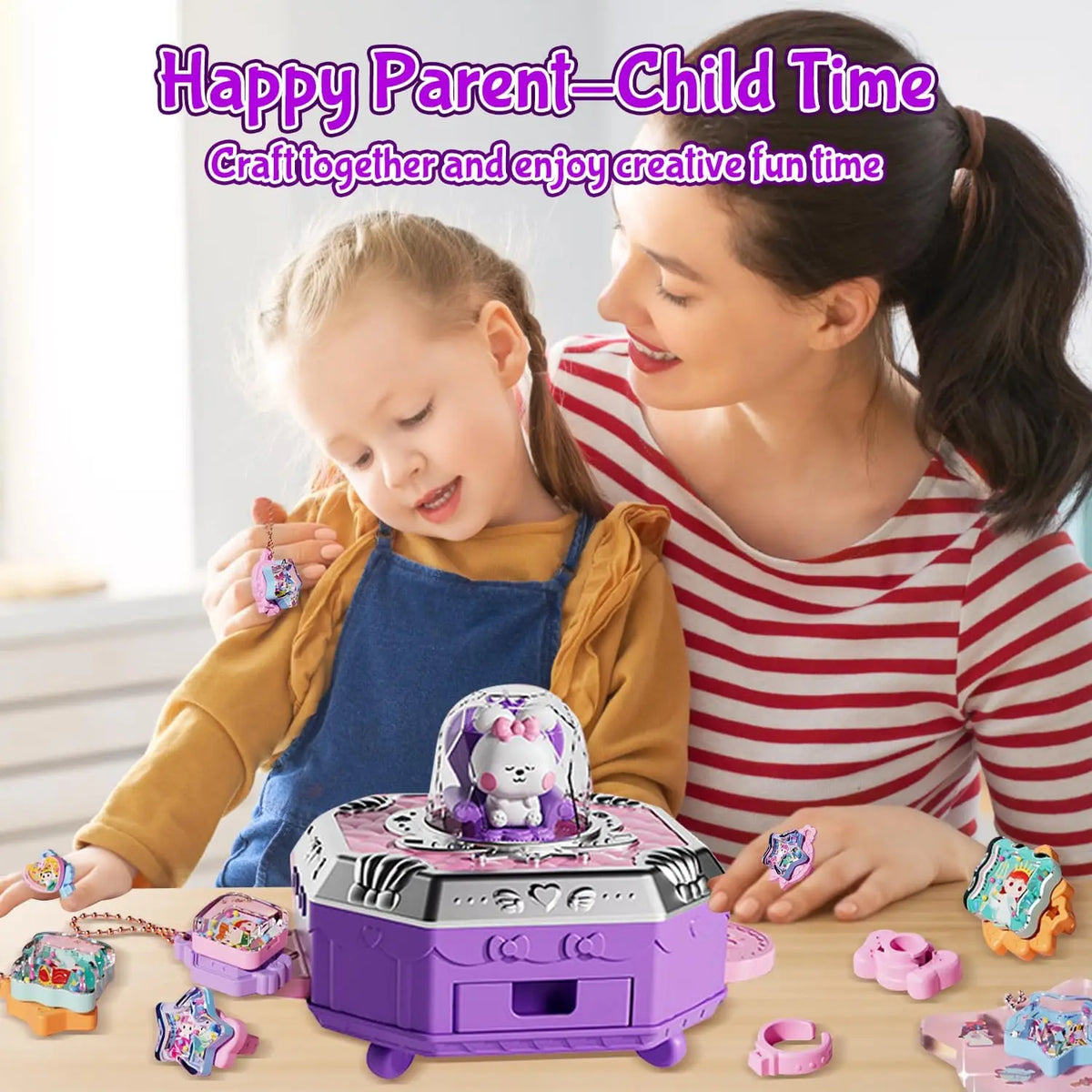 153Pcs Girls DIY Crafts Toy:Handmade Jewelry Magic Box for Girls Age 3+,Girls Ideal Brithday Gifts Chrismas Stuffer Stock