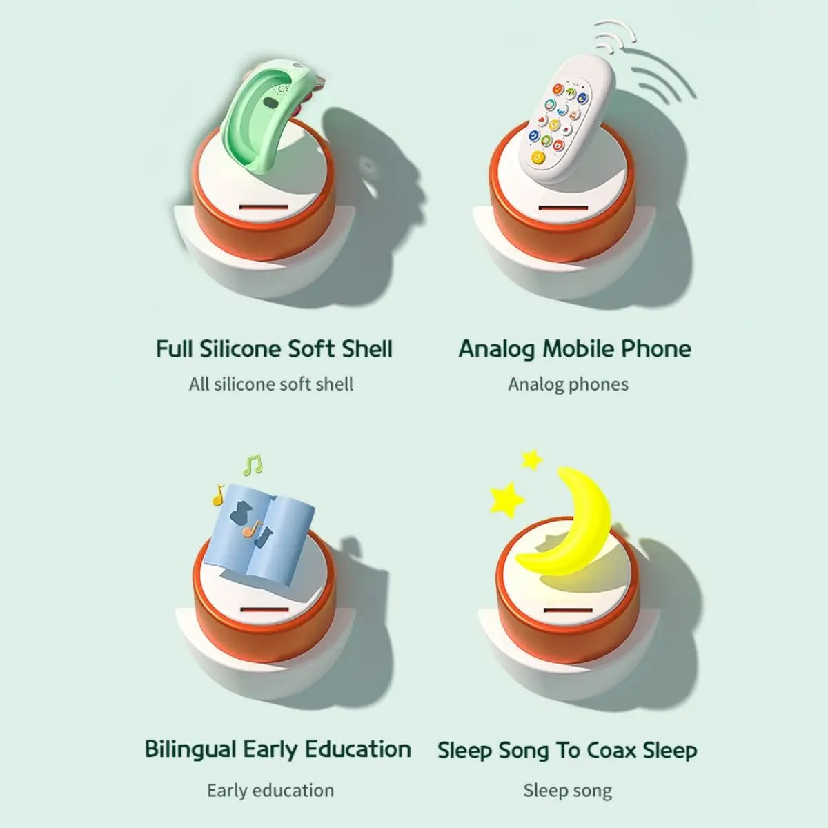 Unicorn Silicone Musical Baby Phone Toy for Toddlers 1-3, 13 Functions, 6-12M Babies, Educational Learning Developmental gift