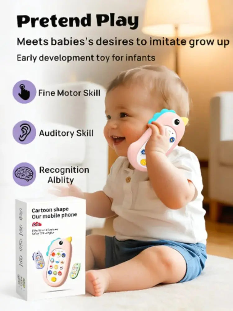 Unicorn Silicone Musical Baby Phone Toy for Toddlers 1-3, 13 Functions, 6-12M Babies, Educational Learning Developmental gift