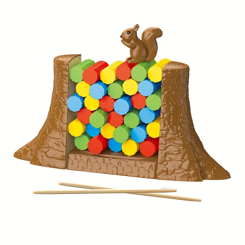 Squirrel Stacking Game for Youngsters - Tower Building Challenge toy:Interactive Family & Multiplayer Fun, Party supplie gift