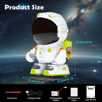 Interactive Smart Robot Toy for, Rechargeable Talking Toy with Touch Sense, Voice Control, Record, Dance & Sing, Birthday Gift
