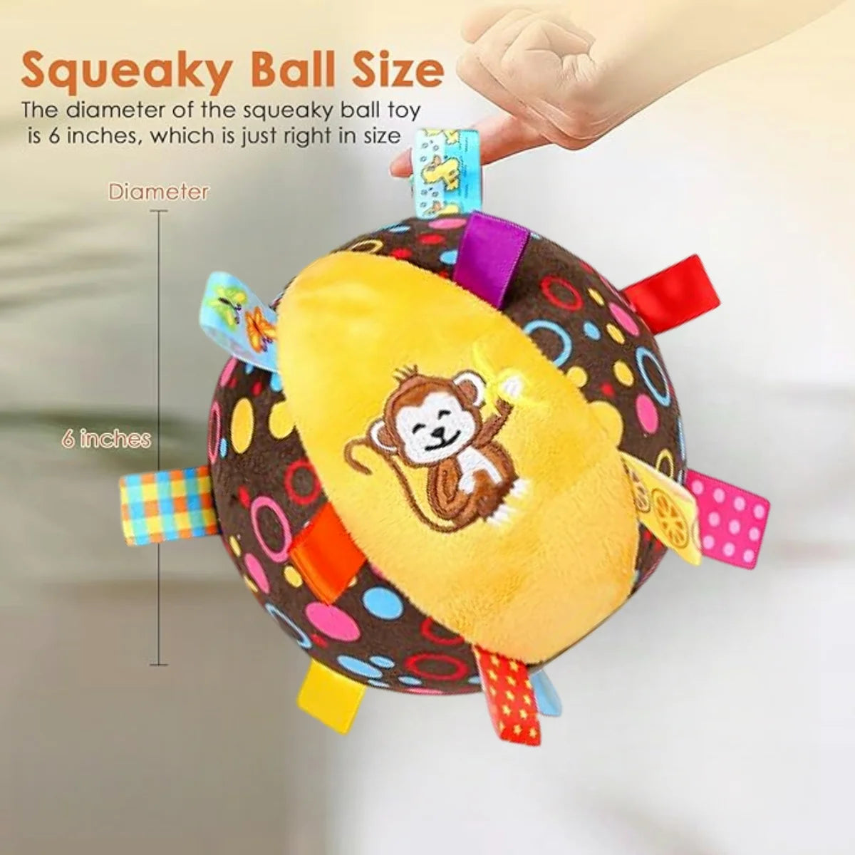 Sensory Ball Baby Toy, Musical Plush Soccer Ball for Toddler,Learning Sensory Interactive Stuffer toy,birthday gift