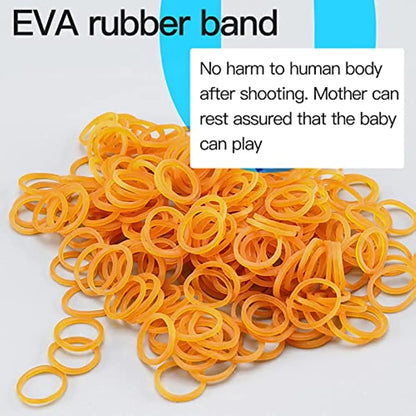 Kids Cool Mini Folding Rubber Launcher Toy with 60 Rubber Bands, Portable Toy for Outdoor Activities,  Keychain Gift