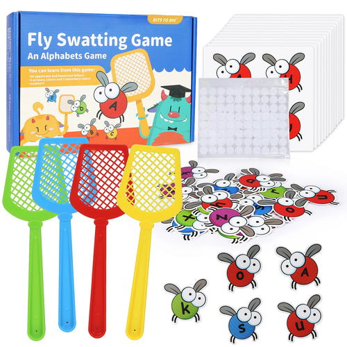Kids Educational Fly Swatter Alphabet Game-Learning Flash Card Toy for Preschool Toddlers,Boost Focus & Brain Development Gift