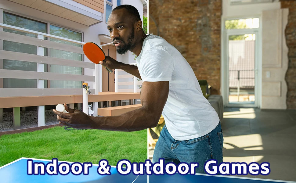 Ping Pong Paddle Set, Portable Table Tennis Set with Retractable Net & Carry Bag,40+ Pingpong Balls Indoor/Outdoor Games，gift