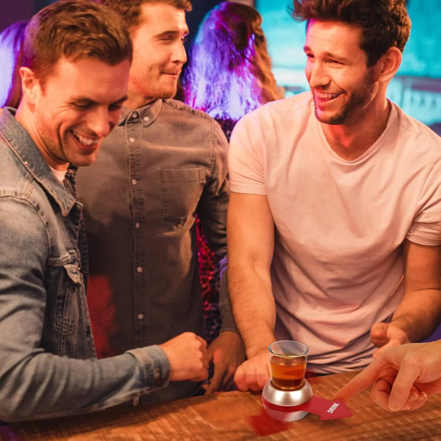 1pc Spin to Win Creative Drinking Game Toy - Fun Adult Beverage Accessory with Shot Glass, Plastic Spinner,14+, Party, KTV,Home