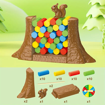 Squirrel Stacking Game for Youngsters - Tower Building Challenge toy:Interactive Family & Multiplayer Fun, Party supplie gift