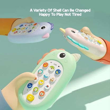 Unicorn Silicone Musical Baby Phone Toy for Toddlers 1-3, 13 Functions, 6-12M Babies, Educational Learning Developmental gift