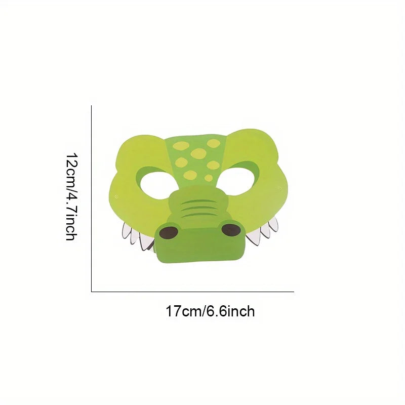 15pcs Helloween Animal Masks Jungle Party Decoration Jungle Theme Party Supplies Masks Toy,classroom Craft，show